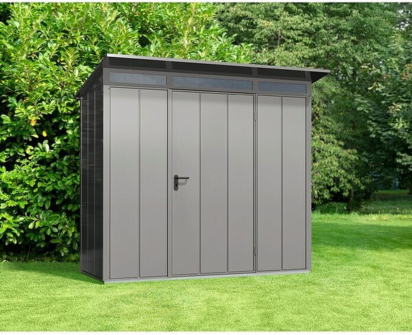 EcoStar Spremište Elegant Tip 1 (Vanjska dimenzija uklj. krovni prevjes (Š x D): 247,9 x 153 cm, Siva, Jedna vrata)