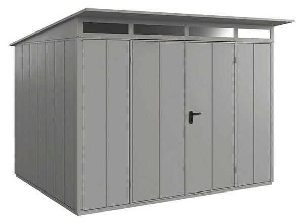 EcoStar Spremište Elegant-P Tip 3 (Vanjska dimenzija uklj. krovni prevjes (Š x D): 312,7 x 283,4 cm, Siva, Dvostruka vrata)