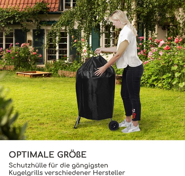Blumfeldt Grillguard, zaštitni poklopac za okrugle roštilje, do Ø 70 cm, UV otporan, držač