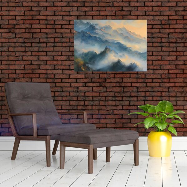 Slika - Naslikan planinski pejzaž (70x50 cm)