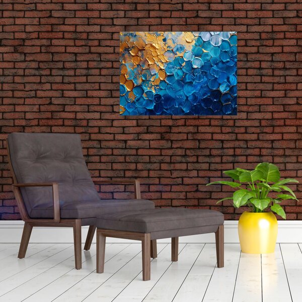 Slika - Plavo-zlatna slika (70x50 cm)