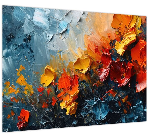 Slika - Apstraktna slika cvijeća III. (70x50 cm)