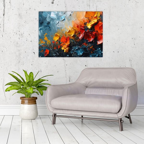 Slika - Apstraktna slika cvijeća III. (70x50 cm)