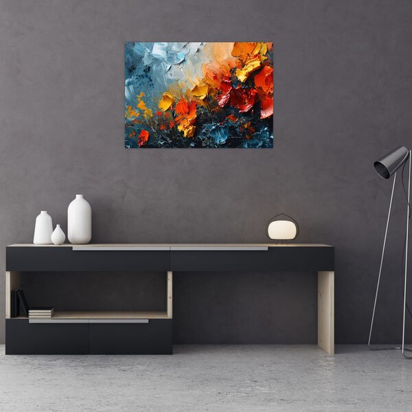 Slika - Apstraktna slika cvijeća III. (70x50 cm)