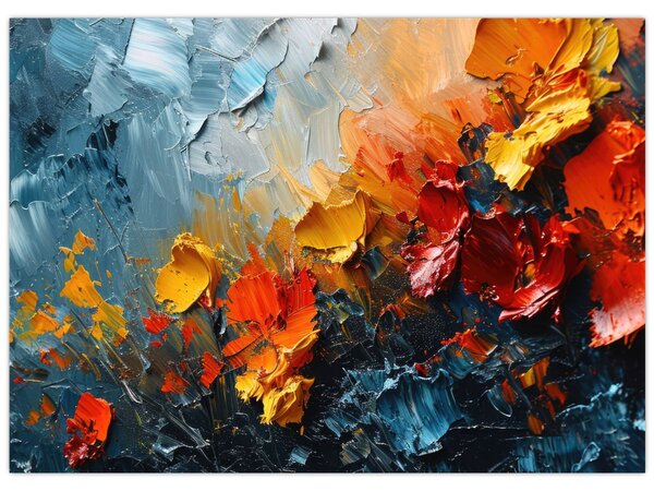 Slika - Apstraktna slika cvijeća III. (70x50 cm)