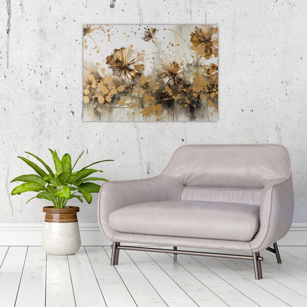 Slika - Apstraktna cvjetna slika (70x50 cm)