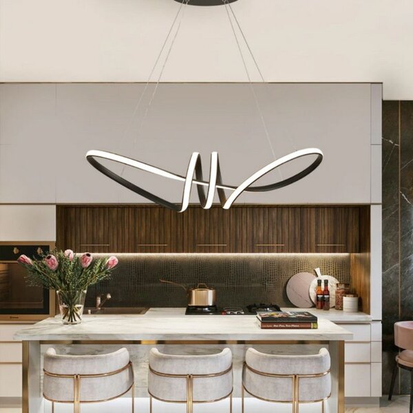 Moderna stropna lampa LED + PILOT APP823-CP BLACK
