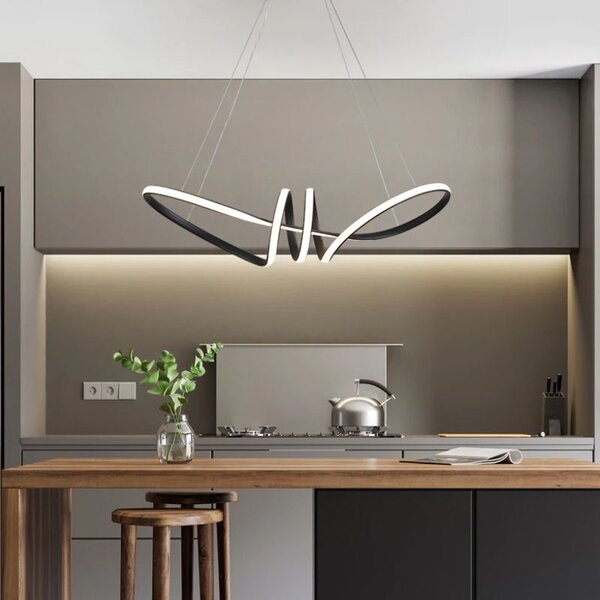 Moderna stropna lampa LED + PILOT APP823-CP BLACK