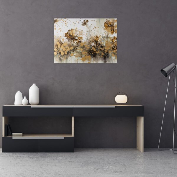 Slika - Apstraktna cvjetna slika (70x50 cm)