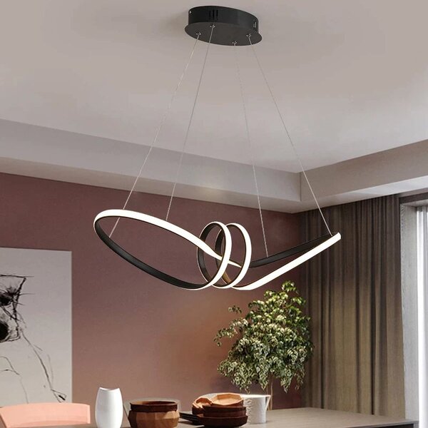 Moderna stropna lampa LED + PILOT APP823-CP BLACK