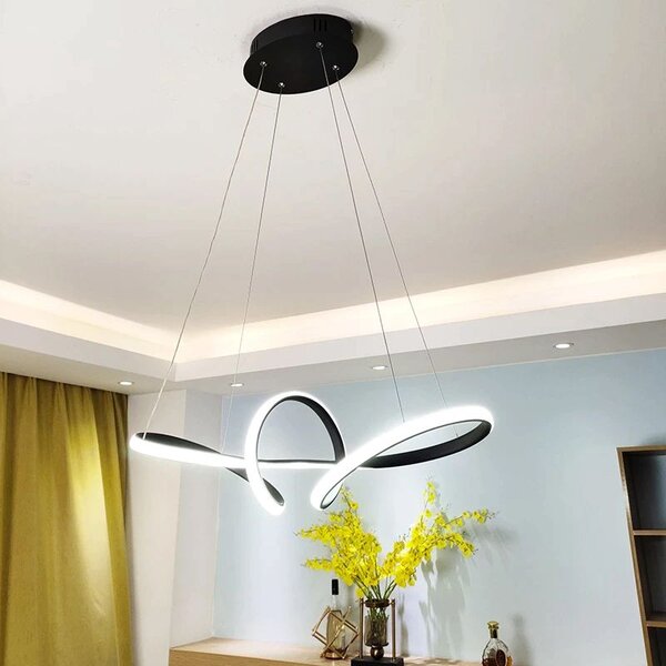 Moderna stropna lampa LED + PILOT APP823-CP BLACK