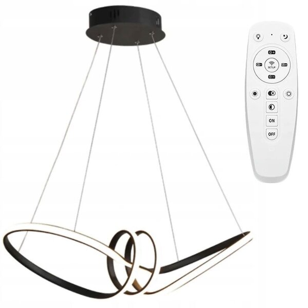 Moderna stropna lampa LED + PILOT APP823-CP BLACK