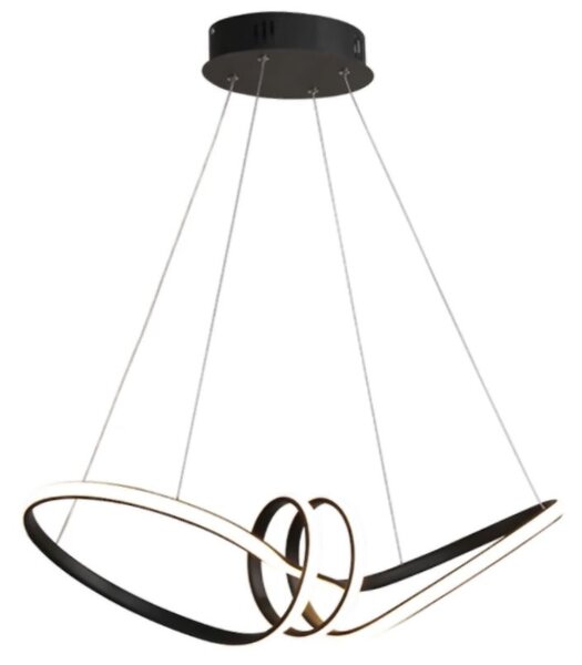 Moderna stropna lampa LED + PILOT APP823-CP BLACK