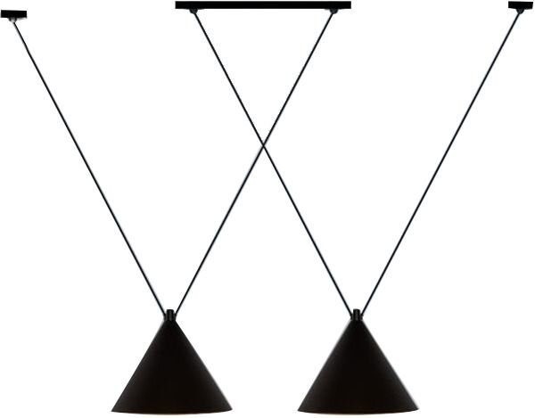 Viseća stropna svjetiljka u stilu LOFT crna App548-2cp