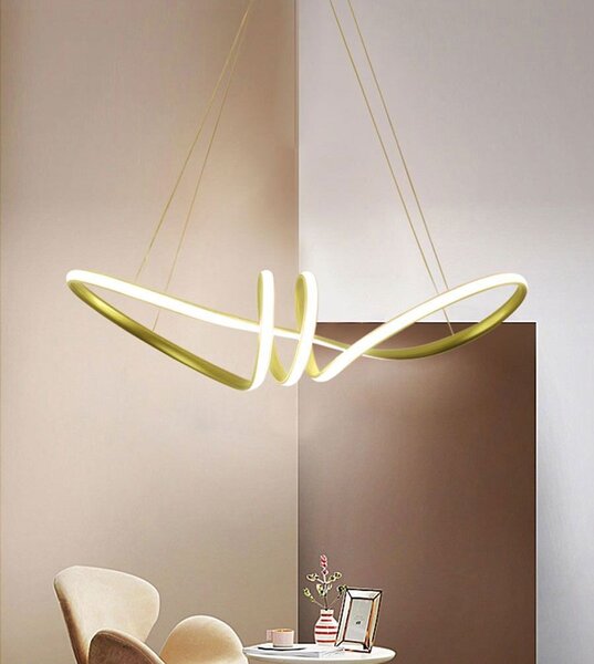 Moderna stropna svjetiljka LED + PILOT APP824-CP Gold