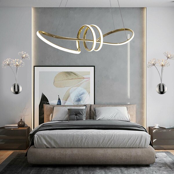 Moderna stropna svjetiljka LED + PILOT APP824-CP Gold