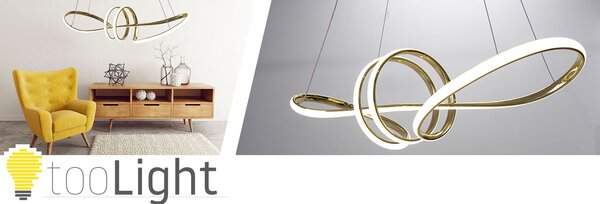 Moderna stropna svjetiljka LED + PILOT APP824-CP Gold