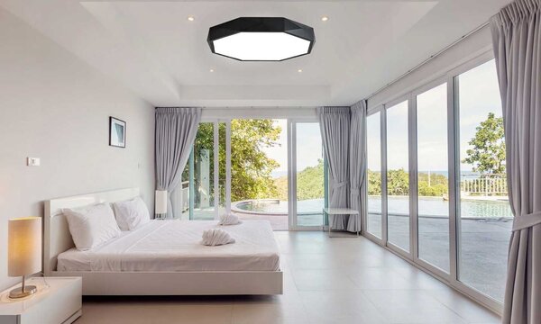 Plafon Diamond APP863-C Crna lampa 50 cm