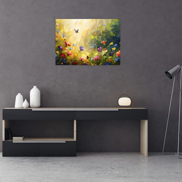 Slika - Proljetna cvjetna livada, slika (70x50 cm)