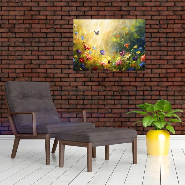 Slika - Proljetna cvjetna livada, slika (70x50 cm)