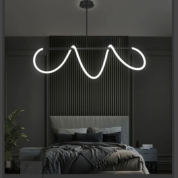 LED stropna svjetiljka App856-CP Long Black