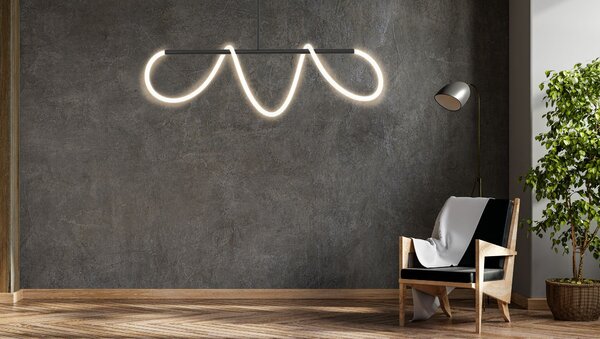 LED stropna svjetiljka App856-CP Long Black