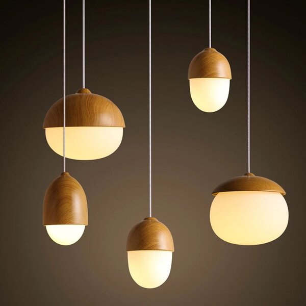 Viseća stropna svjetiljka Orzeszek Metal Wood APP952-1CP