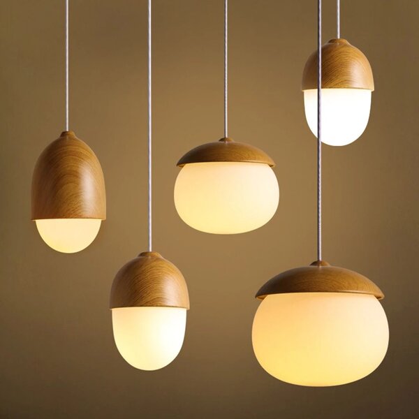 Viseća stropna svjetiljka Orzeszek Metal Wood APP952-1CP