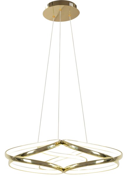 Moderna LED stropna svjetiljka + pilot App794-CP ravno zlato