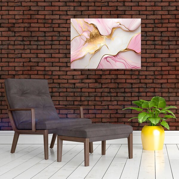 Staklena slika - Dizajn mramora (70x50 cm)
