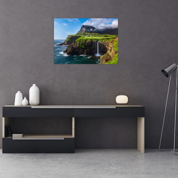Slika - Vodopad Múlafossur (70x50 cm)