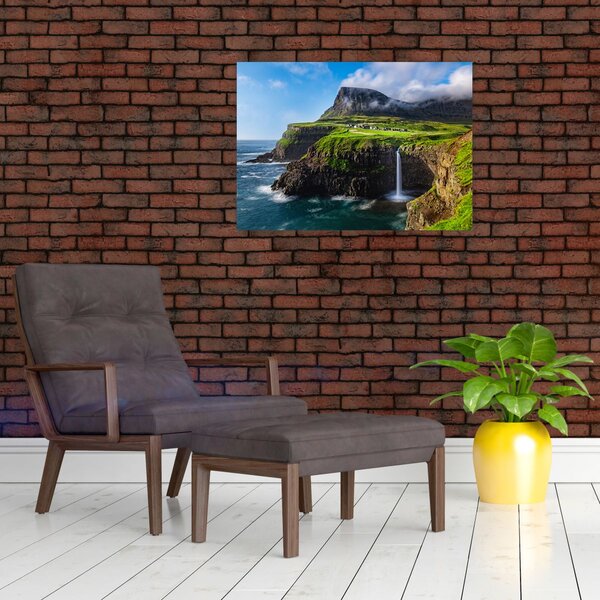 Slika - Vodopad Múlafossur (70x50 cm)