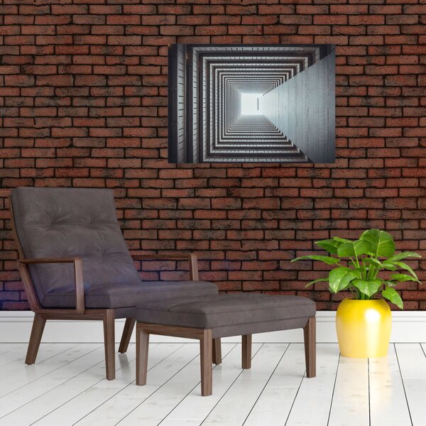 Slika - Pogled iz unutrašnjosti zgrade (70x50 cm)