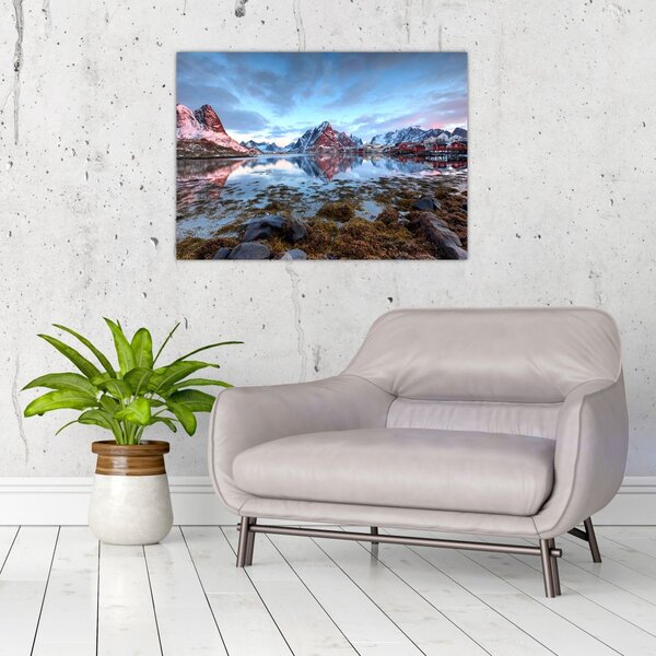 Slika - Izlazak sunca iznad Reine (70x50 cm)