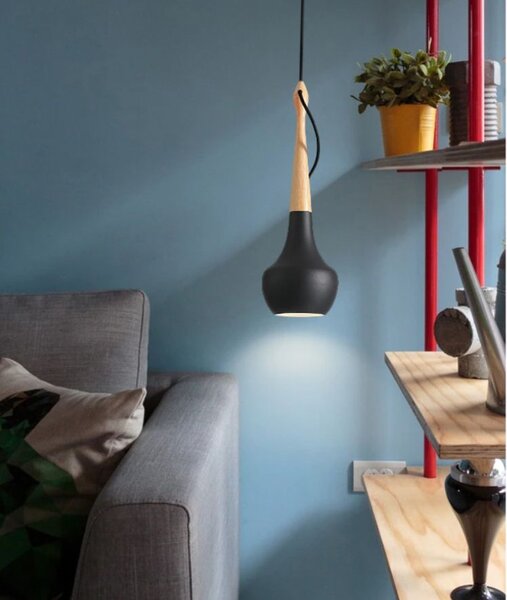 Stropna lampa APP936-1CP crna