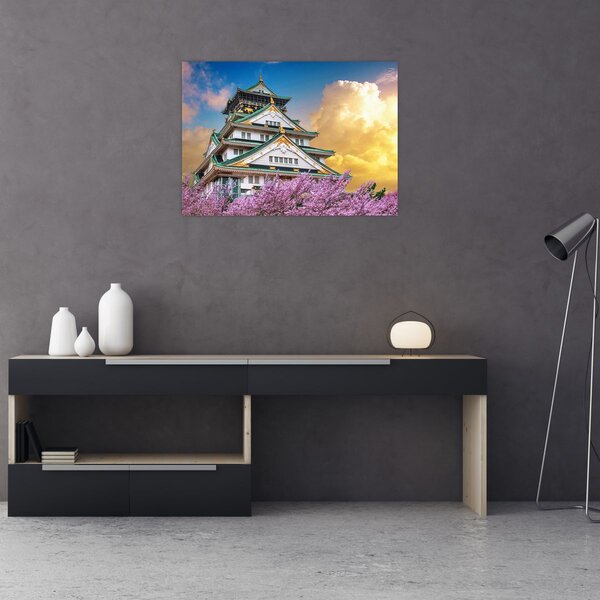 Staklena slika - Dvorac Osaka (70x50 cm)