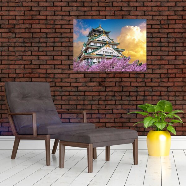 Staklena slika - Dvorac Osaka (70x50 cm)