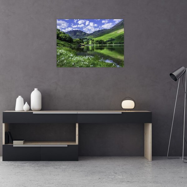 Slika - Krajolik s jezerom (70x50 cm)