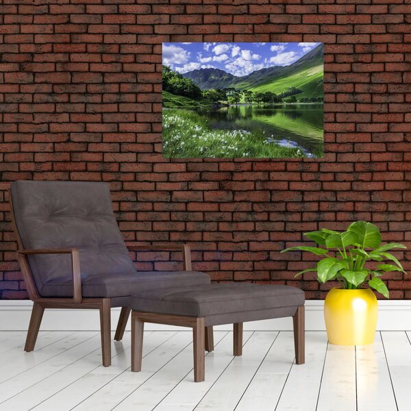 Slika - Krajolik s jezerom (70x50 cm)
