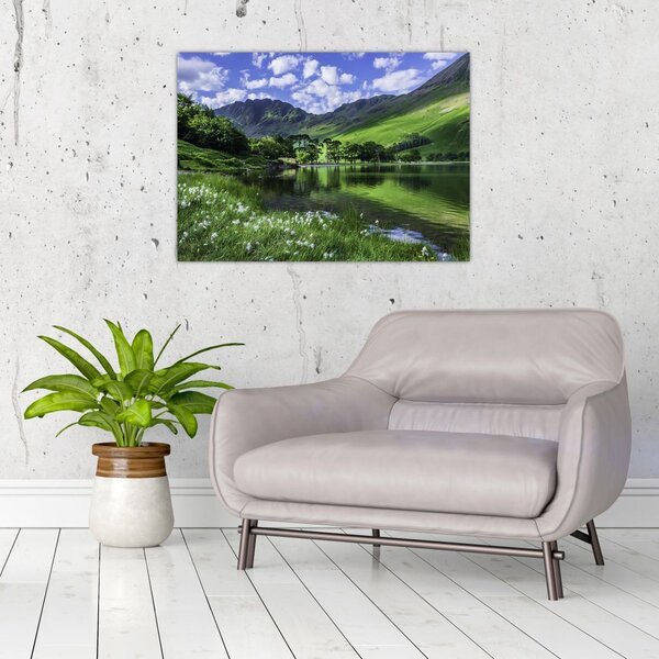Slika - Krajolik s jezerom (70x50 cm)