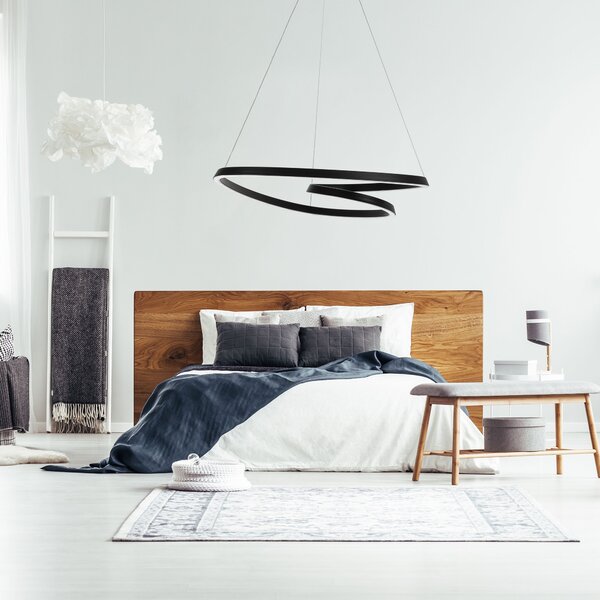 Stropna svjetiljka Hanging Loop LED + Remote APP796-cp crna