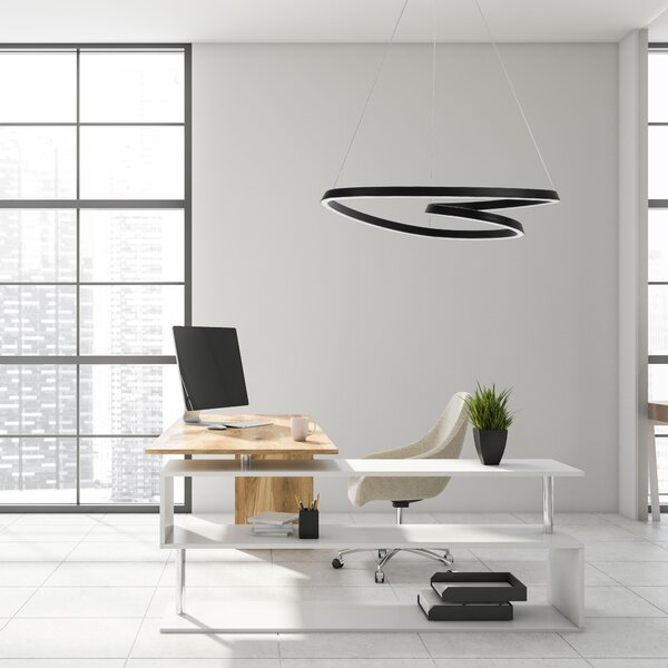 Stropna svjetiljka Hanging Loop LED + Remote APP796-cp crna