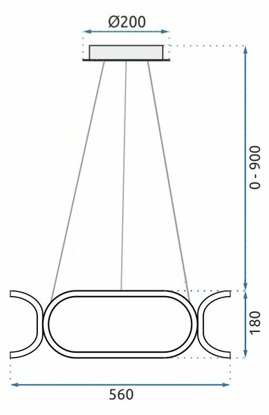 STROPNA SVJETILKA SA DALJINSKIM UPRAVLJAČEM LED PLANE APP790-CP TRIO BLACK