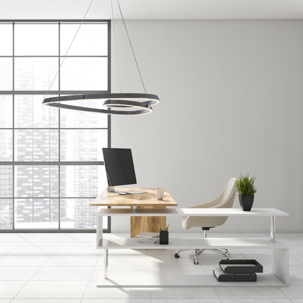 Stropna svjetiljka Hanging Loop LED + Daljinski upravljač APP798-cp Krom