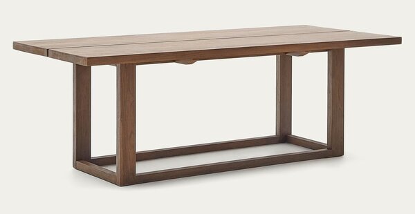 Blagovaonski stol od masivne tikovine u prirodnoj boji 100x220 cm Sashi – Kave Home