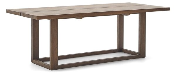 Blagovaonski stol od masivne tikovine u prirodnoj boji 100x220 cm Sashi – Kave Home