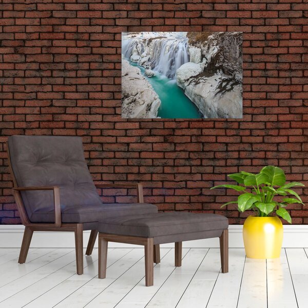 Staklena slika - Islandska priroda (70x50 cm)