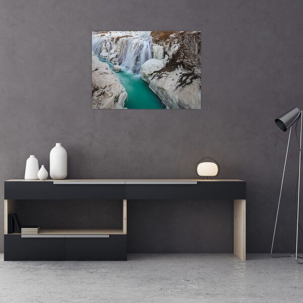 Staklena slika - Islandska priroda (70x50 cm)
