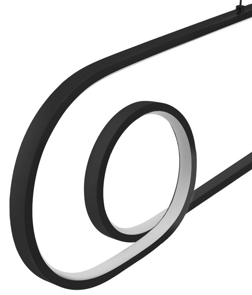 APP808-CP CRNA LED viseća stropna svjetiljka + daljinski upravljač