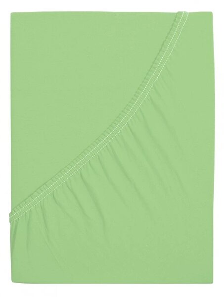 Jersey plahta od mako pamuka LUXORA 90x200 cm svijetlo zelena